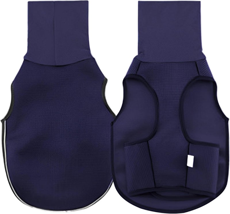 Calming Vest, M Size Dog Calming Vest, 17.7-21.3 in Chest, Dark Blue Comfort Jacket with Reflective Strip, Two-Way High Collar Design - Image 1