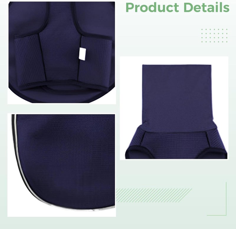 Calming Vest, M Size Dog Calming Vest, 17.7-21.3 in Chest, Dark Blue Comfort Jacket with Reflective Strip, Two-Way High Collar Design - Image 5