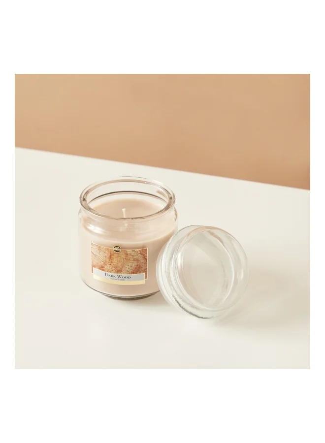 Lifestyle Bin Dark Wood Scented Jar Candle - 280 gms