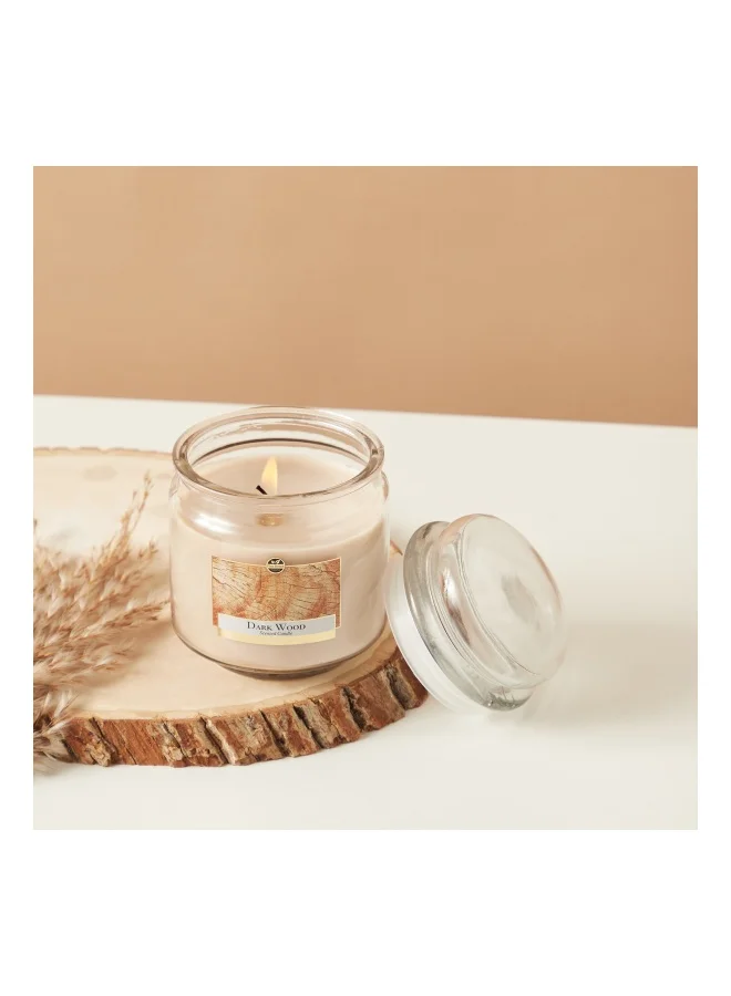 Lifestyle Bin Dark Wood Scented Jar Candle - 280 gms