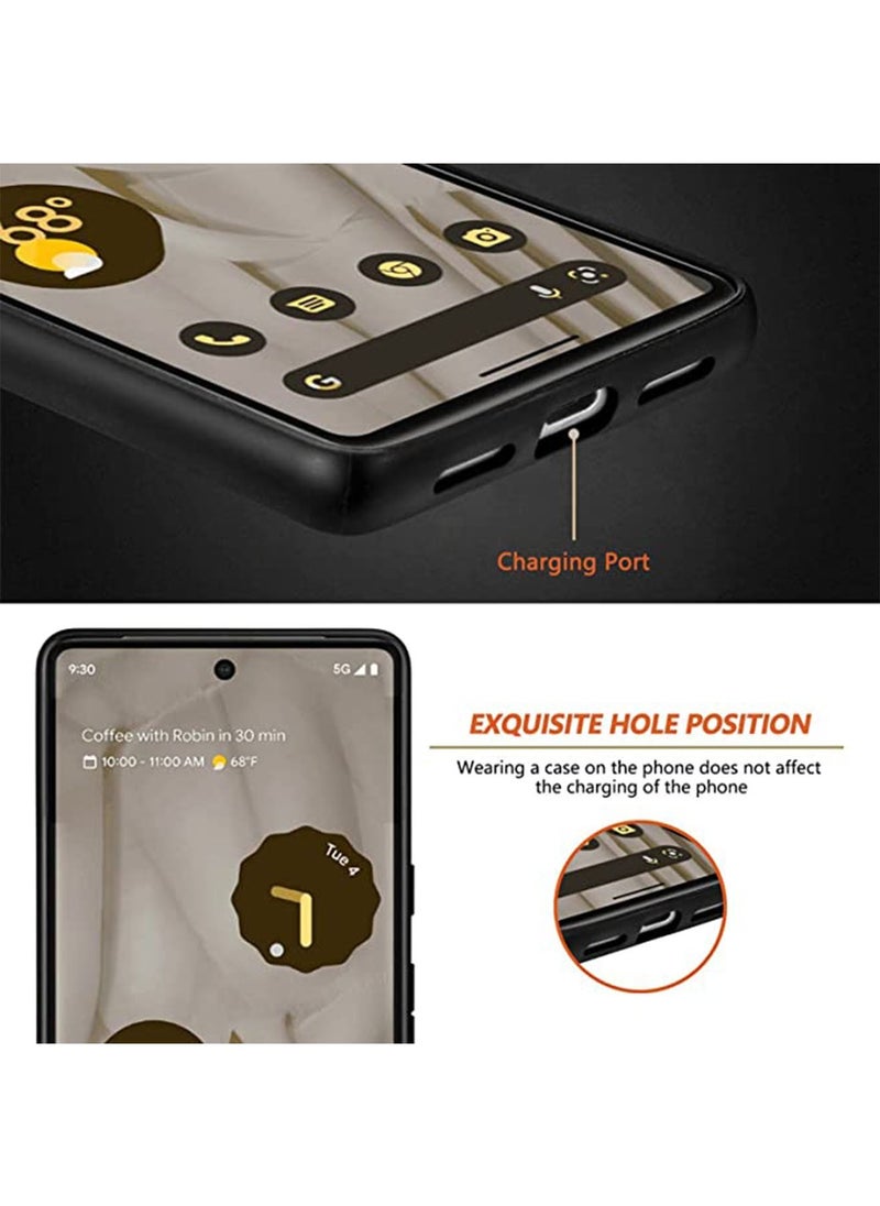 Generic - Pixel 7 Pro Case Google Pixel 7 Pro Cases with Magnetic Car Mount Support Slim Shockproof Anti-Slip Protective Electroplated Cover for Google Pixel 7 Pro 6.7' Black - Image 1