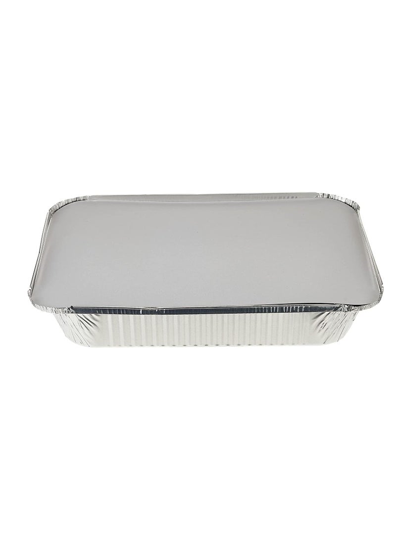 AMM Disposable Aluminium Containers Food Packaging Aluminium With Lids Heavy Duty Aluminum Foil Trays Board For Cooking  Roasting Baking Disposable Combo Pack  Food Storage Pack Of 20 Pieces - Image 2