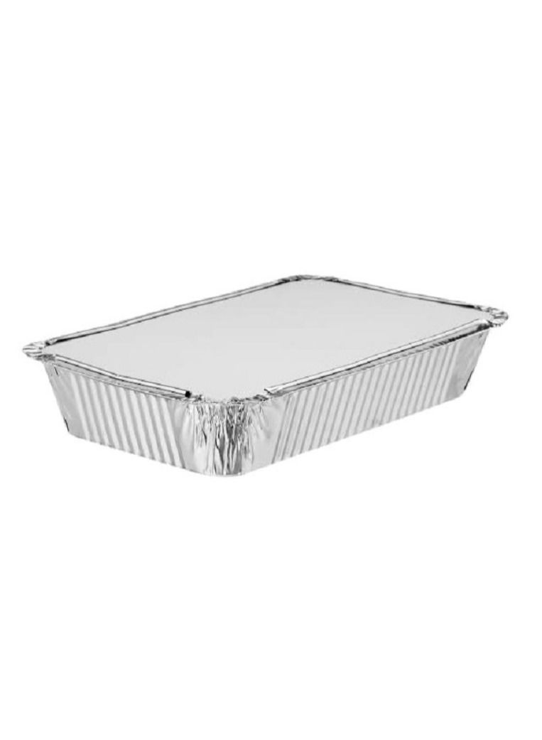 AMM Disposable Aluminium Containers Food Packaging Aluminium With Lids Heavy Duty Aluminum Foil Trays Board For Cooking  Roasting Baking Disposable Combo Pack  Food Storage Pack Of 20 Pieces - Image 3