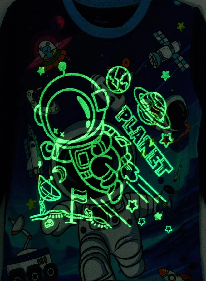 بيبي كلو Space Adventure Glow-in-the-Dark Pajama Set for Boys