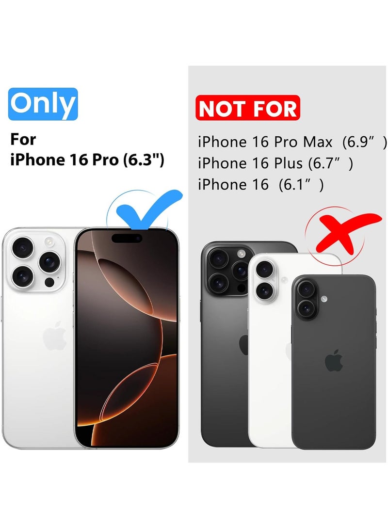 Denx Magnetic Case for iPhone 16 Pro [Shockproof & Slim] Matte Hard Back Cover with high-Grade Protection | Dark Blue  - Image 2