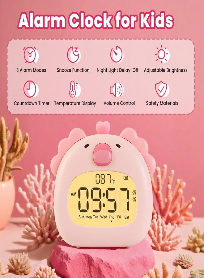Aokpsrt Axolotl Alarm Clock with Night Light for Kids - Image 2