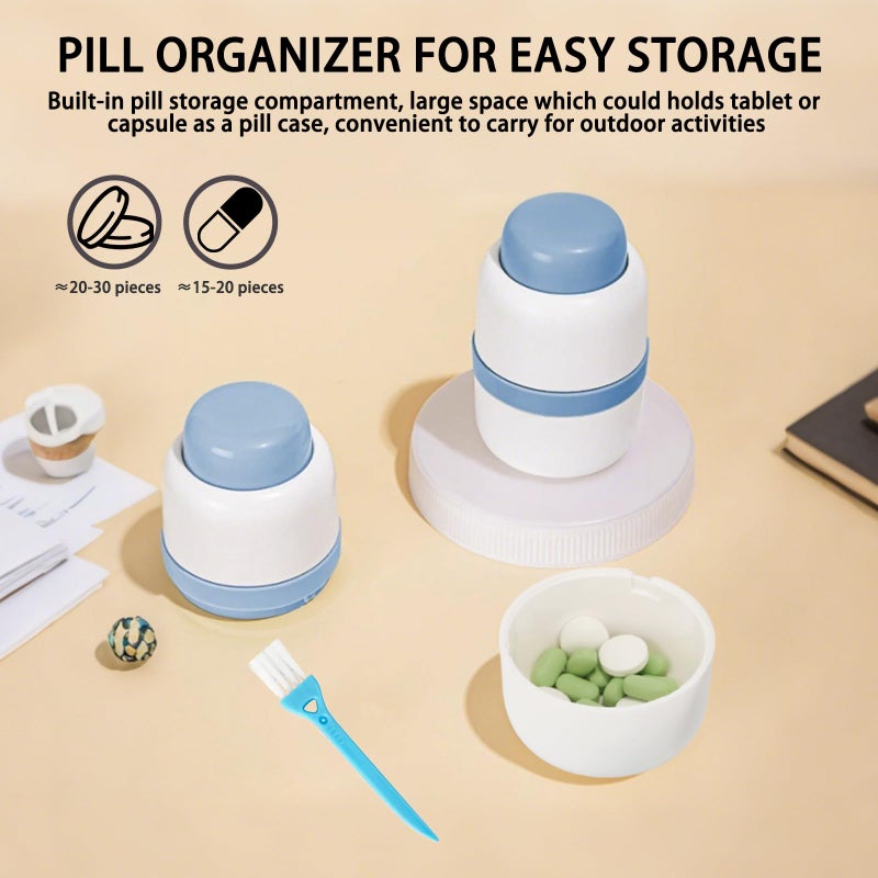 Pixibond Pill Cutter 1/3 Pill Splitter for Small and Large Pills with Stainless Steel Blade for Cutting Pills in one Third or Half, Portable Pill Organizer, Ideal for Cutting Tablets, Vitamins - Image 3