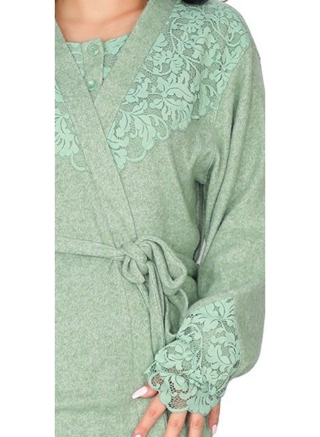 Dadoush Very special robe shirt, maxi nightgown with long robe made of soft cotton - Image 3