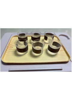 TDAO Plastic Wood Grain Serving Tray, Nordic Style Breakfast Tray, Fruit Decorative Platter, Tea Snack Tray for Coffee, Family Party and Festival 38 x 26.9 x 1.7cm  - Image 2