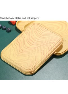 TDAO Plastic Wood Grain Serving Tray, Nordic Style Breakfast Tray, Fruit Decorative Platter, Tea Snack Tray for Coffee, Family Party and Festival 38 x 26.9 x 1.7cm  - Image 5