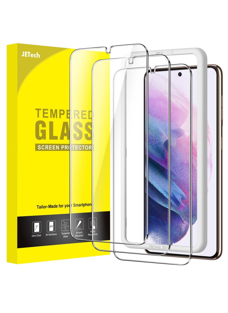 Jetech Screen Protector For Samsung Galaxy S21 5g 6.2 Inch Tempered Glass Film With Easy Installation Tool Fingerprint Id Compatible Hd Clear 3 Pack  - Image 1