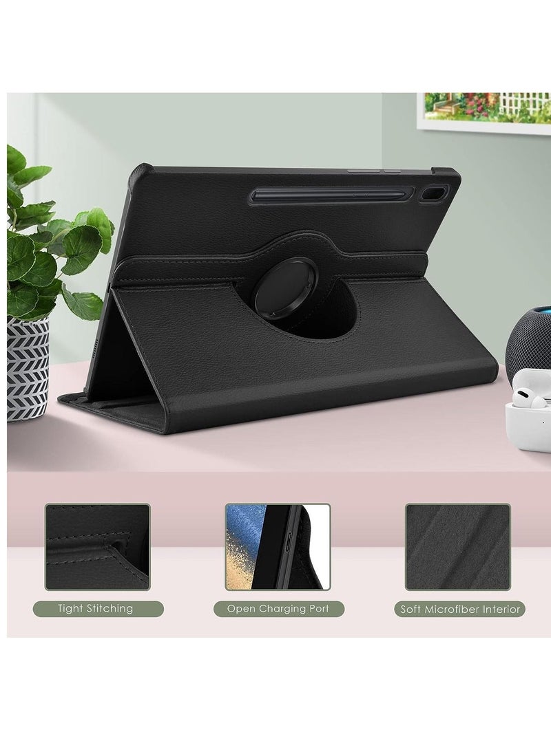 vesus Case Compatible with Galaxy Tab A8 10.5" Case (SM-X200/X205/X207), Galaxy Tab A8 Case 10.5 inch,Auto Sleep/Wake 360Â° Rotating Stand Folio Leather Case for Tab A8 2022 (Black) - Image 5