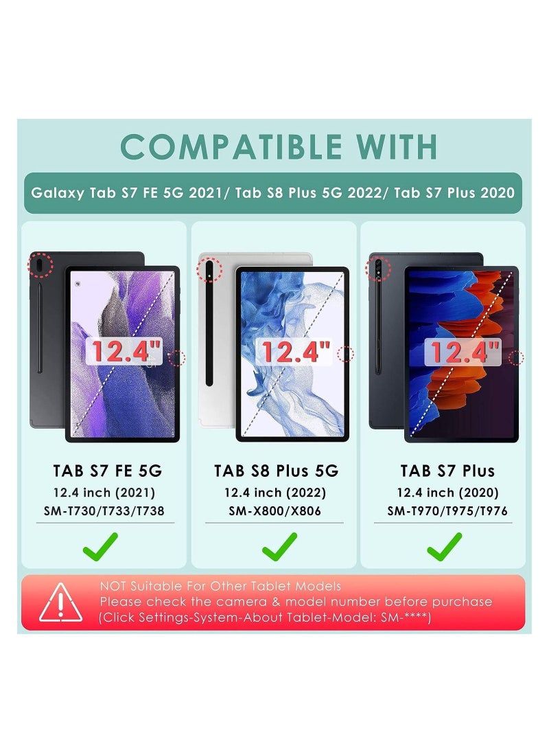 vesus Case Compatible with Galaxy Tab A8 10.5" Case (SM-X200/X205/X207), Galaxy Tab A8 Case 10.5 inch,Auto Sleep/Wake 360Â° Rotating Stand Folio Leather Case for Tab A8 2022 (Black) - Image 2