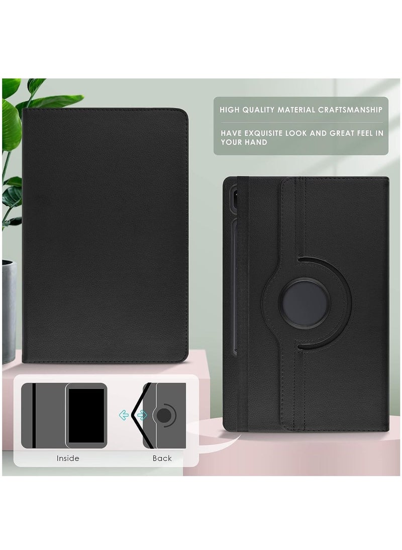 vesus Case Compatible with Galaxy Tab A8 10.5" Case (SM-X200/X205/X207), Galaxy Tab A8 Case 10.5 inch,Auto Sleep/Wake 360Â° Rotating Stand Folio Leather Case for Tab A8 2022 (Black) - Image 3