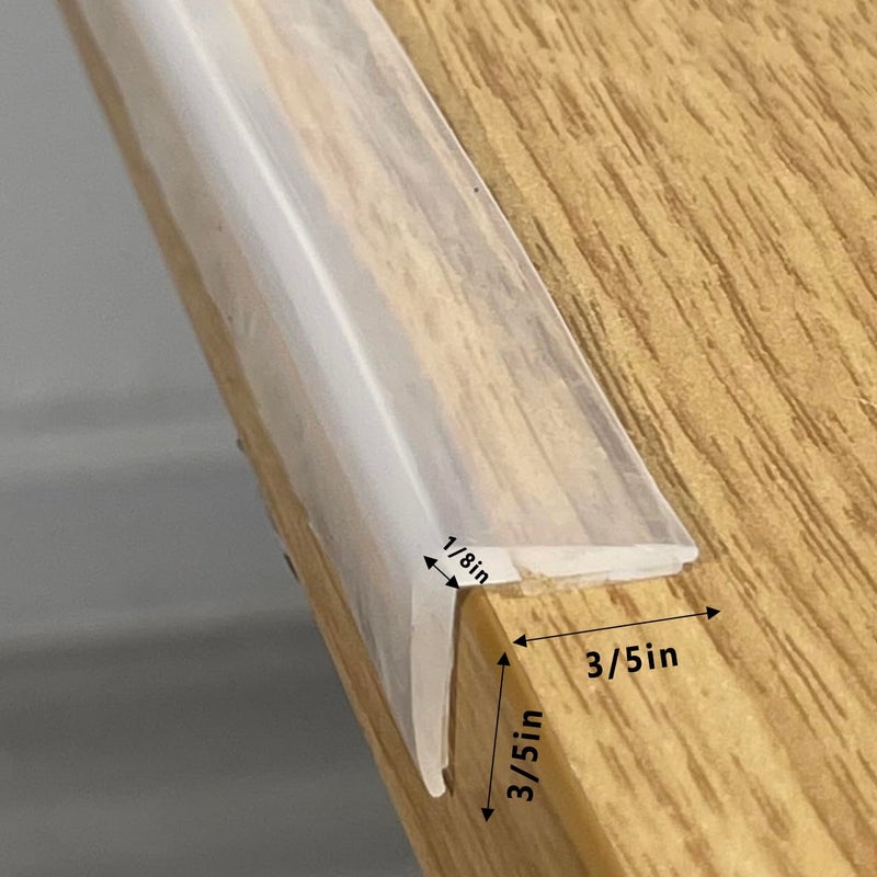 Angloria Edge Protector 100% Silicone, Baby Proofing Clear Table Corners Guards, Pre-Taped Adhesive Soft for Kids Proof Safety, Wall Furniture Bumper - Image 3