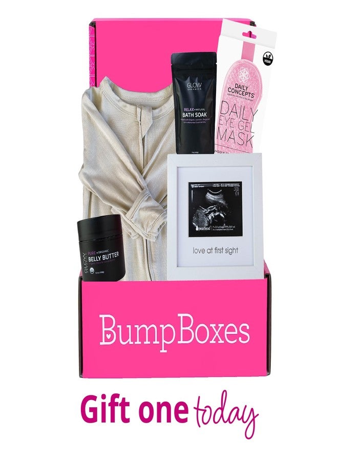 Bump Boxes 2nd Trimester Gift Set, Complete Pregnancy Care Package with Belly Butter, Bath Soak, Baby Footed Sleeper, Sonogram Frame and Eye Mask - Image 5