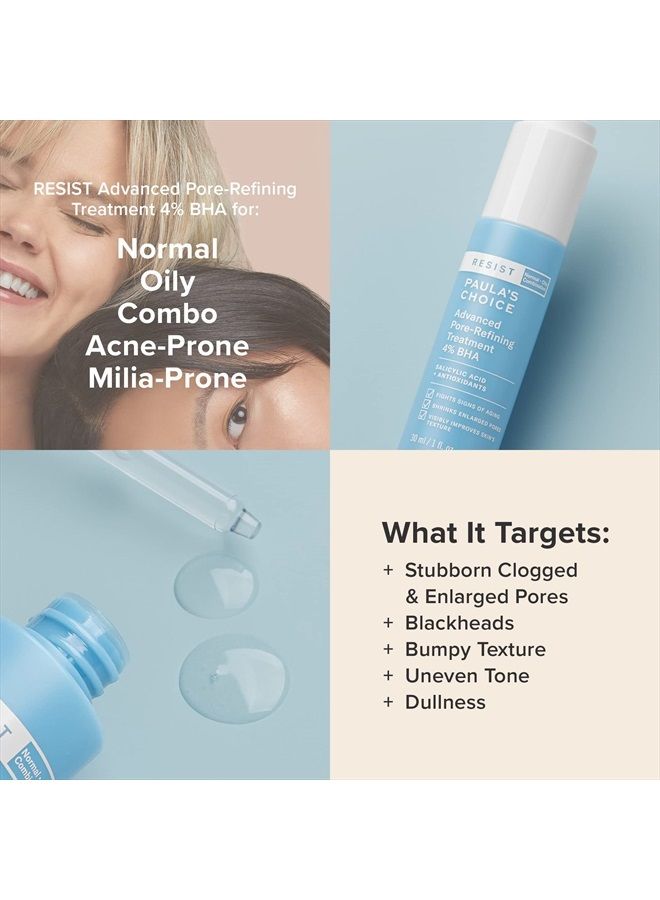 PAULA'S CHOICE RESIST Advanced Pore Refining Treatment 4% BHA Serum, Salicylic Acid & Green Tea, Anti-Aging Exfoliant for Oily Skin, 1 Ounce - Image 4