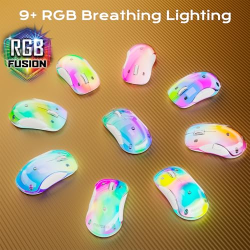 memzuoix 2.4G LED Wireless Mouse, Rechargeable Ergonomic Mouse with Detachable Cover, 1400 DPI Portable Optical Computer Mouse with USB Receiver for Laptop, PC, Desktop and MacBook, 5 Buttons - Image 3