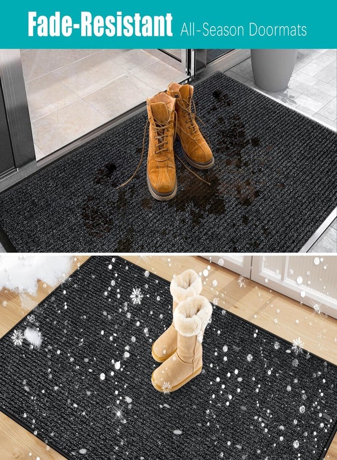 Azadx 2'x4' Indoor Outdoor Door Mat Heavy Duty Front Door Mat Ultra Absorbent Muddy Dirt Resist Welcome Door Mats Non-Slip Backing Entrance Mat for Home Commercial Outdoor Entrance Floor Mat - Image 5