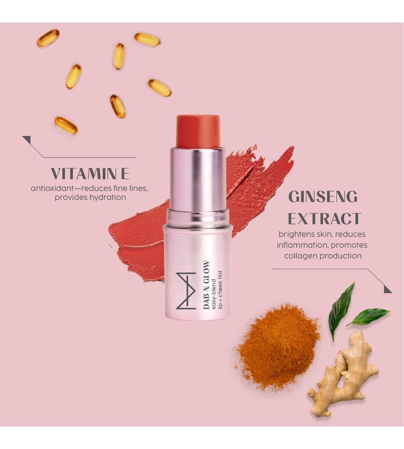 House Of Makeup Dab N Glow Lip Tint | Pigmented Blusher For Face Makeup | Creamy, Easy-Blend | For All Women | Multi-Use Tint for Cheeks And Lips | 8 gms | Peach Cobbler - Image 5