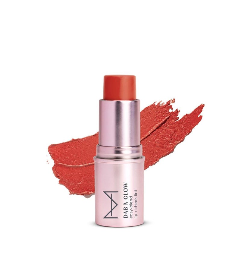 House Of Makeup Dab N Glow Lip Tint | Pigmented Blusher For Face Makeup | Creamy, Easy-Blend | For All Women | Multi-Use Tint for Cheeks And Lips | 8 gms | Peach Cobbler - Image 1