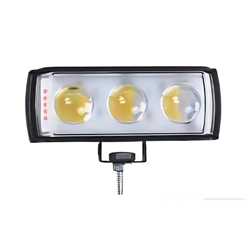 Autozap Mini Projector Metal Fog Light Driving Lamp 3 Lens With White,Yellow, Red, Blue, Police Light & Flashing Fog Lamp Car, Motorbike LED (12 V,12 W) (Universal For Bike, Car Pack of 1) - Image 2