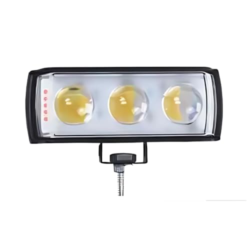 Autozap Mini Projector Metal Fog Light Driving Lamp 3 Lens With White,Yellow, Red, Blue, Police Light & Flashing Fog Lamp Car, Motorbike LED (12 V,12 W) (Universal For Bike, Car Pack of 1) - Image 1