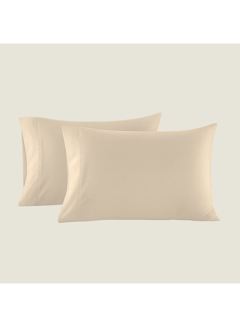 كلاود سكيب لينين Cloud Scape Linen 600 Thread Count Egyption Cotton 2 Pillowcases Set (Standard, Taupe) - Image 5