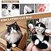 Chongker Stuffed Realistic Cat Plush Backpack Soft Cat Shaped Backpack with Detachable Straps Cute Purse Enough Room to Hold Keys Wallet Cosmetics Ideal Gift for GirlsBlack - Image 2