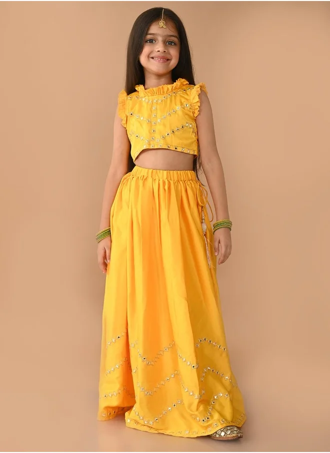 ليلك Embellished Lehenga Choli Set