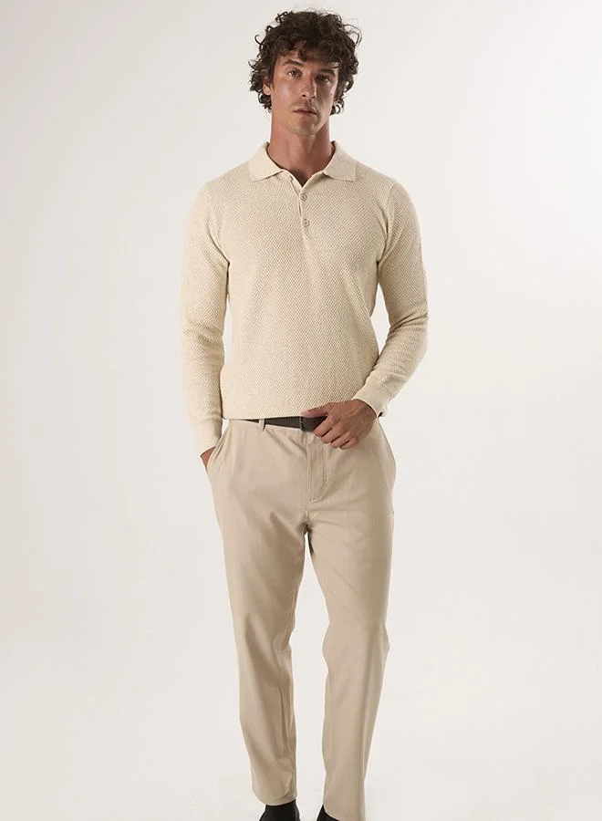 Sweater with Polo Collar and buttons