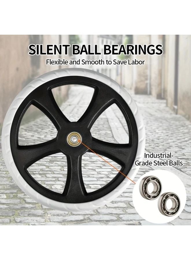 8.26 بوصة عجلات محامل EVA الصامتة لعربات التسوق وعربات الأمتعة مقاومة للاهتراء - Image 5