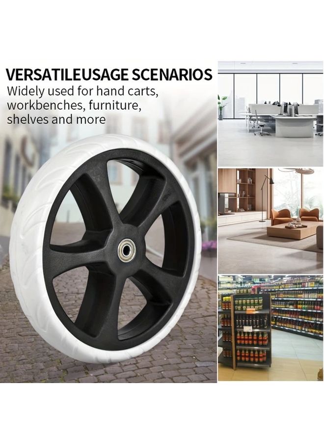 8.26 بوصة عجلات محامل EVA الصامتة لعربات التسوق وعربات الأمتعة مقاومة للاهتراء - Image 4