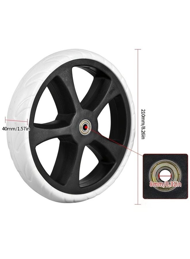 8.26 بوصة عجلات محامل EVA الصامتة لعربات التسوق وعربات الأمتعة مقاومة للاهتراء - Image 3