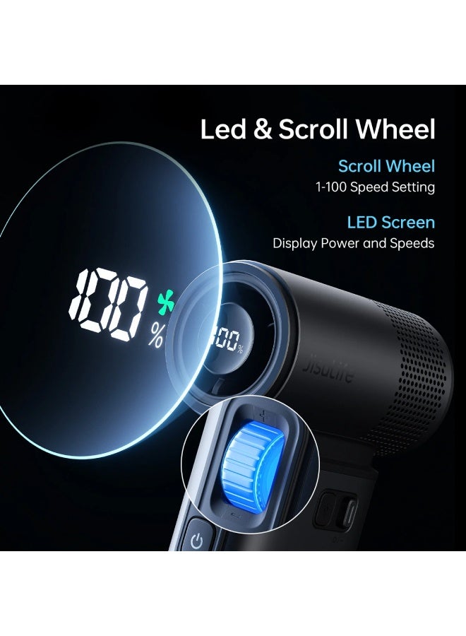 جيسيو لايف مروحة يدوية Ultra2 9000 مللي أمبير - رمادي غامق - Image 3