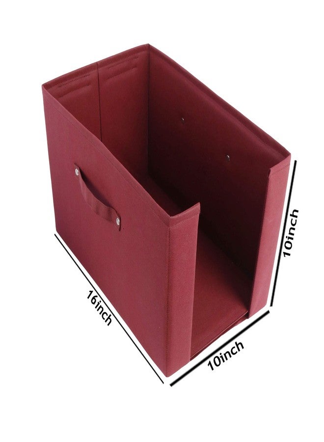 Shrey Creation Non Woven Shirt Stacker / Cloth Storage Foldable Wardrobe/closet Organizer With Handle For T-shirts , Shirts & Clothes (Set of 3)Maroon,R Green ,Print - Image 4