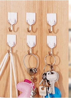 ZCM-HAPPY 48-Piece Wall Sticky Hooks White 2.50 x 4.70 x 2.00 centimetre  - Image 3
