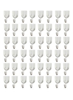ZCM-HAPPY 48-Piece Wall Sticky Hooks White 2.50 x 4.70 x 2.00 centimetre  - Image 1