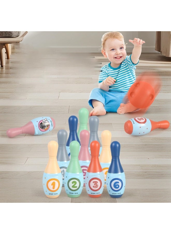 Soofam Indoor Bowling Set for Kids - 3 Balls, 6 Rings, 12 Pins - Interactive Fun Sports Game - Image 3