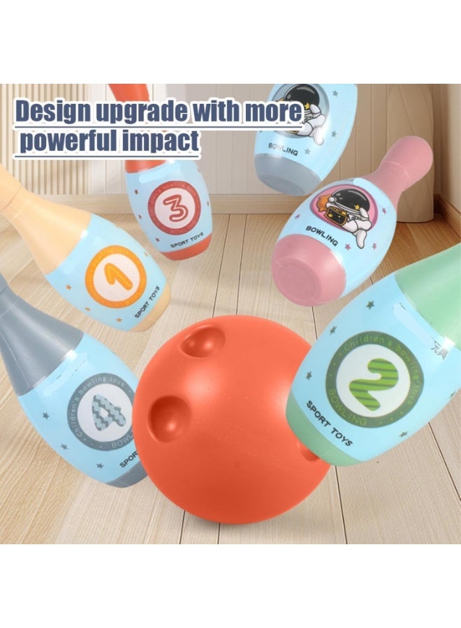 Soofam Indoor Bowling Set for Kids - 3 Balls, 6 Rings, 12 Pins - Interactive Fun Sports Game - Image 2