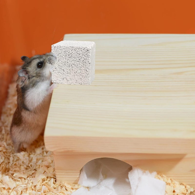 kathson Hamster Lava Blocks,Rabbit Grinding Teeth Toys,Natural Mineral Calcium Stone Chews Toy,Suitable for Chinchillas Small Rodents (15 PCS) - Image 5