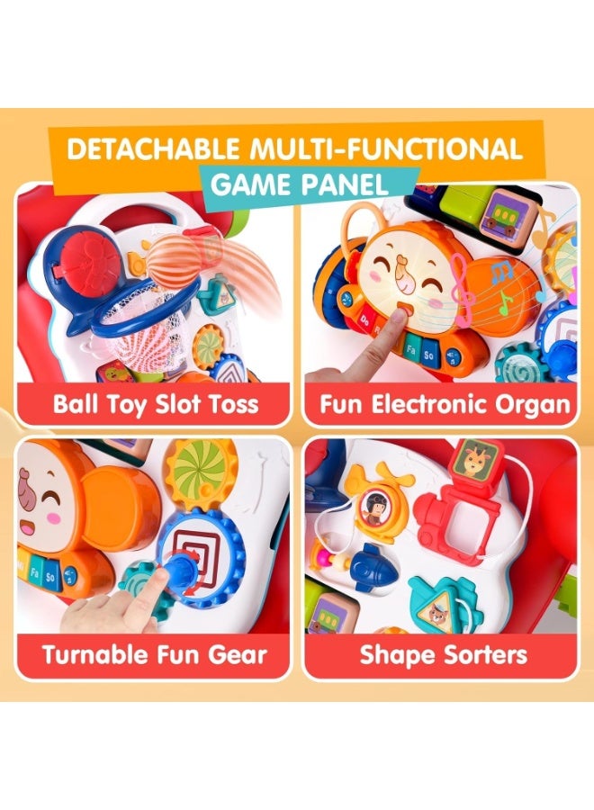 مشاية تعلم للأطفال ومركز أنشطة 5 في 1 – تتحول إلى سكوتر، دراجة، وطاولة لعب - Image 5