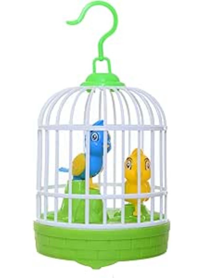 Sound Activated Induction Birdcage Toy 25X22X22Cm Green