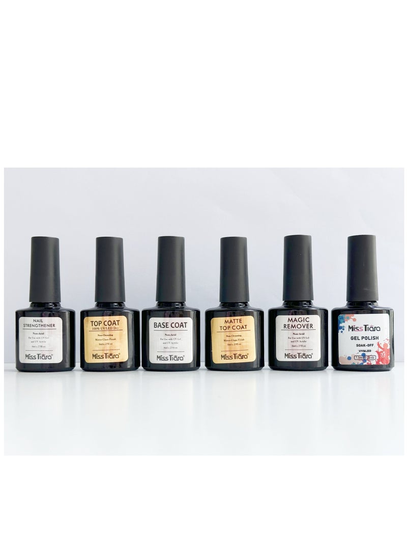 MissTiara 6-Piece Nail Gel Mate Set  - Image 1