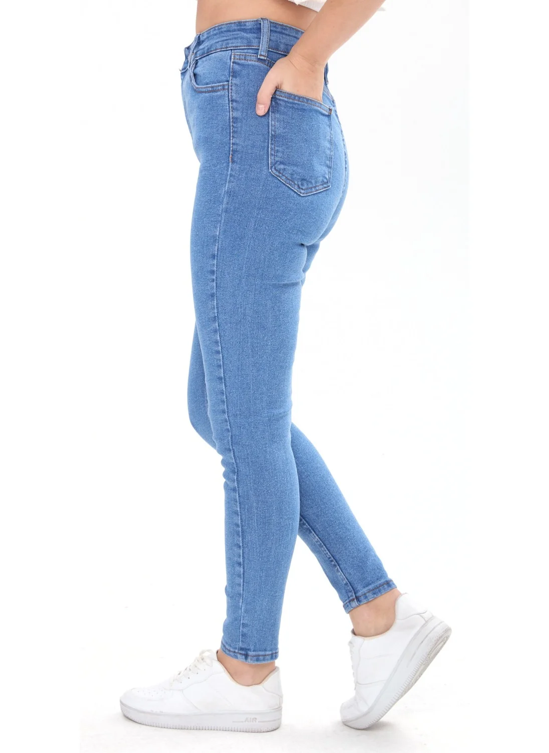Tofisa 23656-BLUE Skinny Lycra Jeans