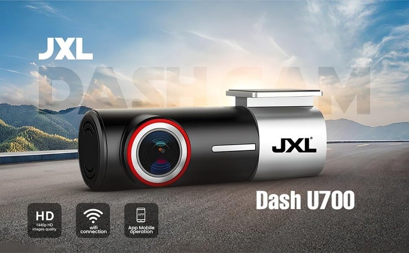JXL U700 Car Dash Cam | Full HD 1440p, 170° Wide Angle, 360° Rotation | WiFi, App Control | NTK96675 Chipset, G-Sensor | Card Support Up to 128GB | Loop Recording, Night Vision | Car Dash Camera Front - Image 5