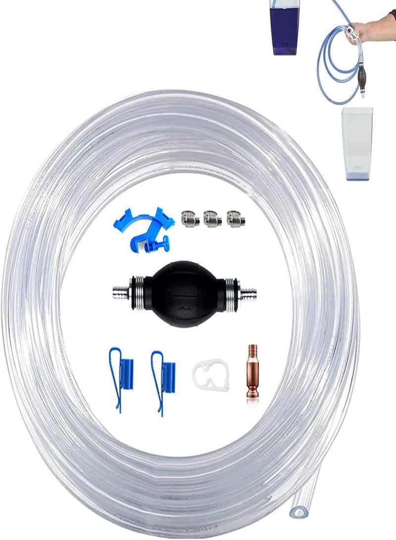 GGOOT Siphon Transfer Pump Kit,Multi-Use Water Extractor Suction Tool | High Flow Oil Liquid Water Siphon Hand Pump for Fish Tank Aquarium Swimming Pool - Image 1
