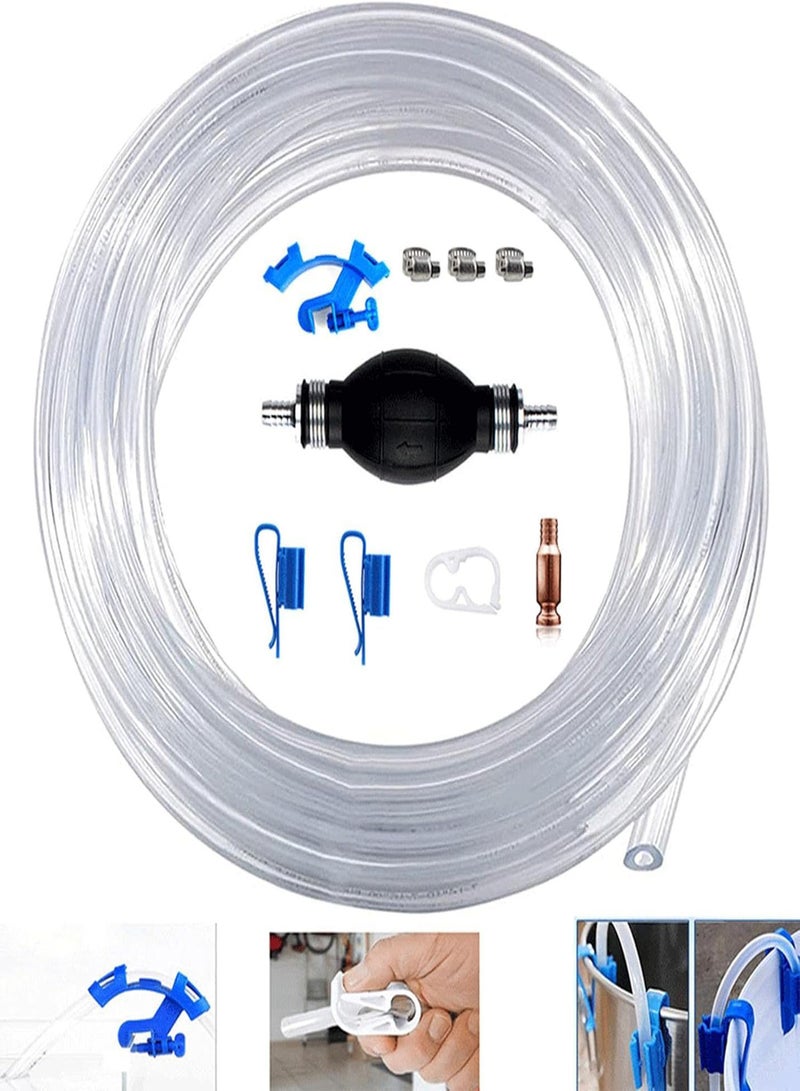 GGOOT Siphon Transfer Pump Kit,Multi-Use Water Extractor Suction Tool | High Flow Oil Liquid Water Siphon Hand Pump for Fish Tank Aquarium Swimming Pool - Image 3