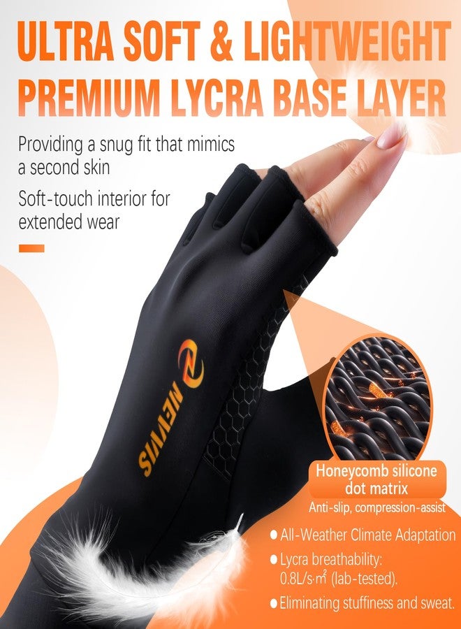 NEVVIS Compression Gloves Women Men, Arthritis Gloves for Women for Pain, Carpal Tunnel, Swelling Edema, Tendonitis, 1 Pair (Medium) - Image 3