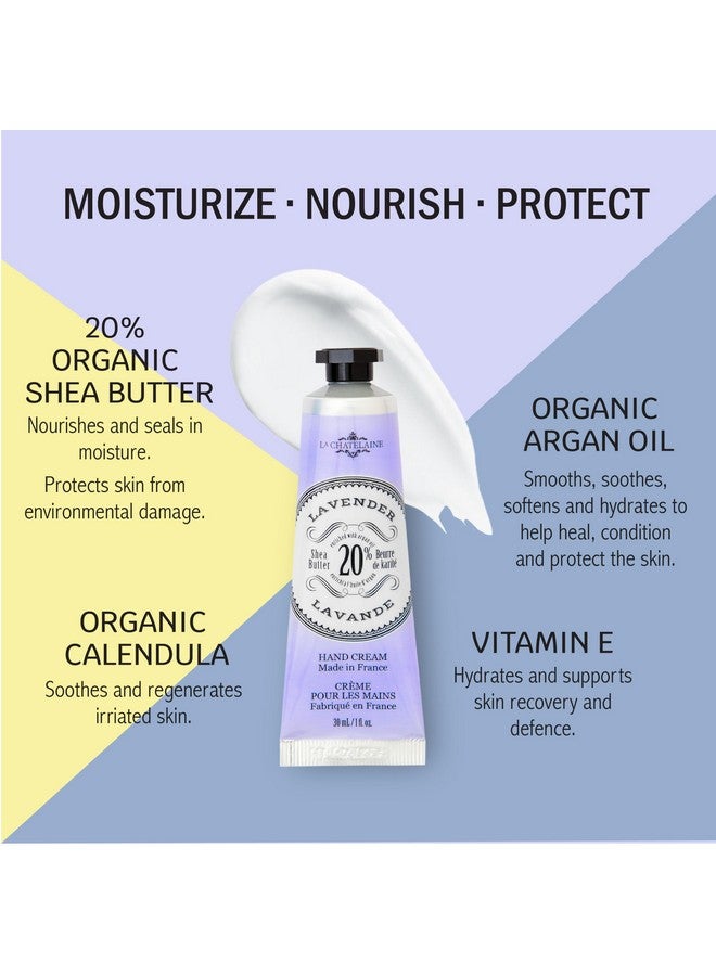 لا شاتلين مجموعة هدايا عيد الأم الثلاثية من كريم اليد، لوشن طبيعي لليدين مصنوع في فرنسا مع 20% زبدة الشيا العضوية المغذية (اللافندر والليتشي والتوت والليمون) 3 × 1 أونصة سائلة - Image 2